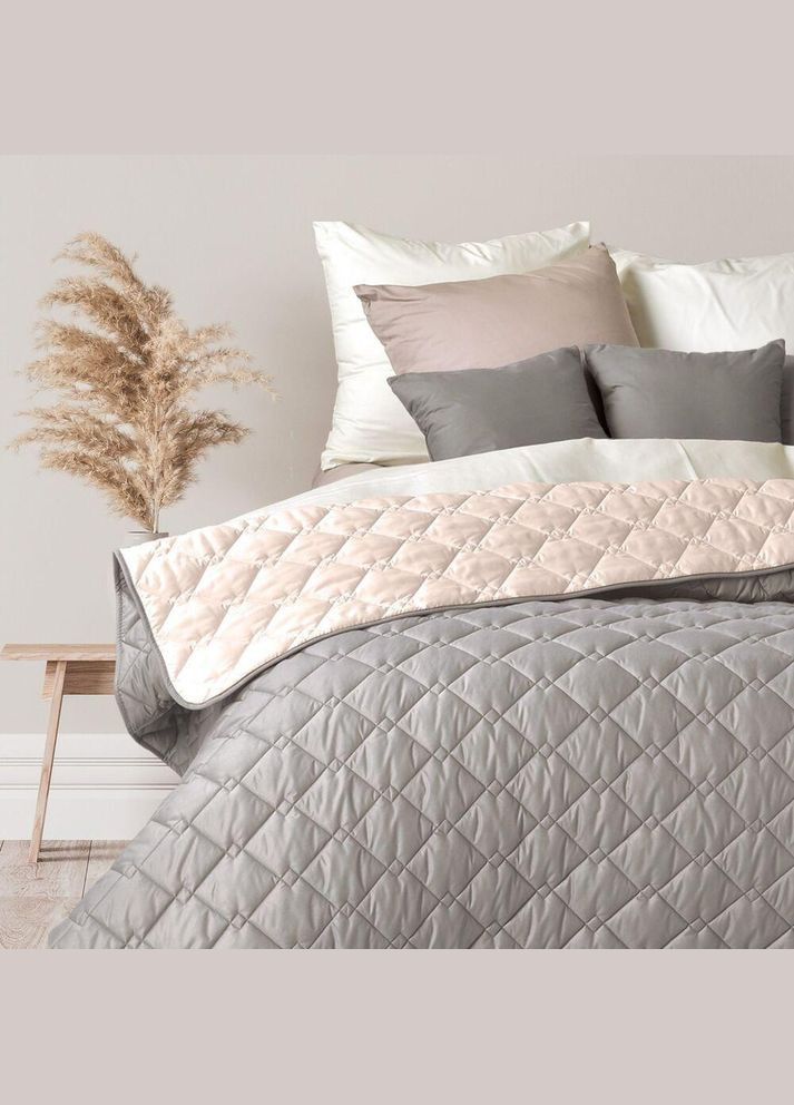 Покривало на ліжко диван 210х240 см стьобане двостороннє якісна стібка мікрофібра IDEIA (318493065)