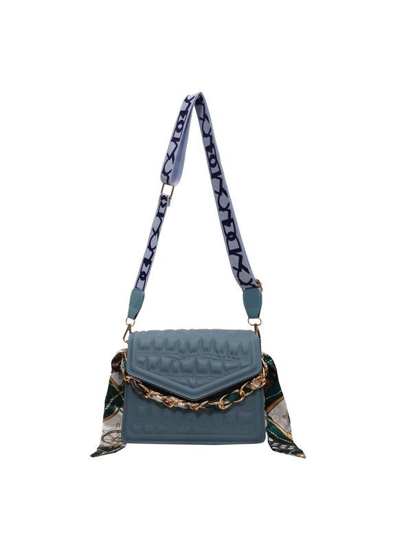 Жіноча блакитна сумка 8953 крос-боді No Brand (344446630)