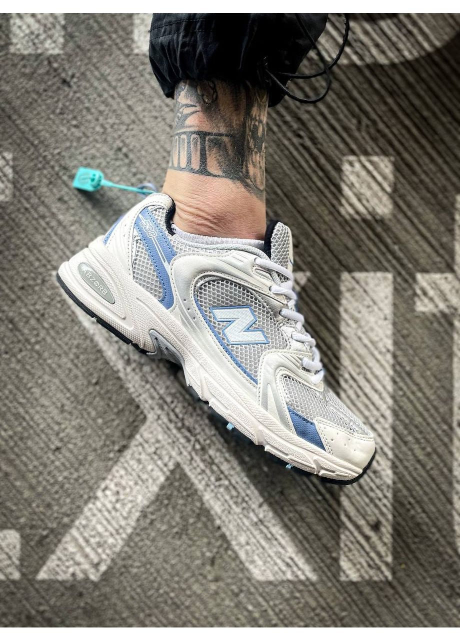 Білі Осінні кросівки чоловічі new balance 530 steel blue mr530kc нью беланс 530 No Brand