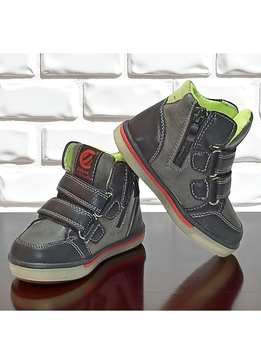 Демісезонні черевики утеплені на флісі хайтопи на липучках для хлопчика Клібі Clibee (361027964)