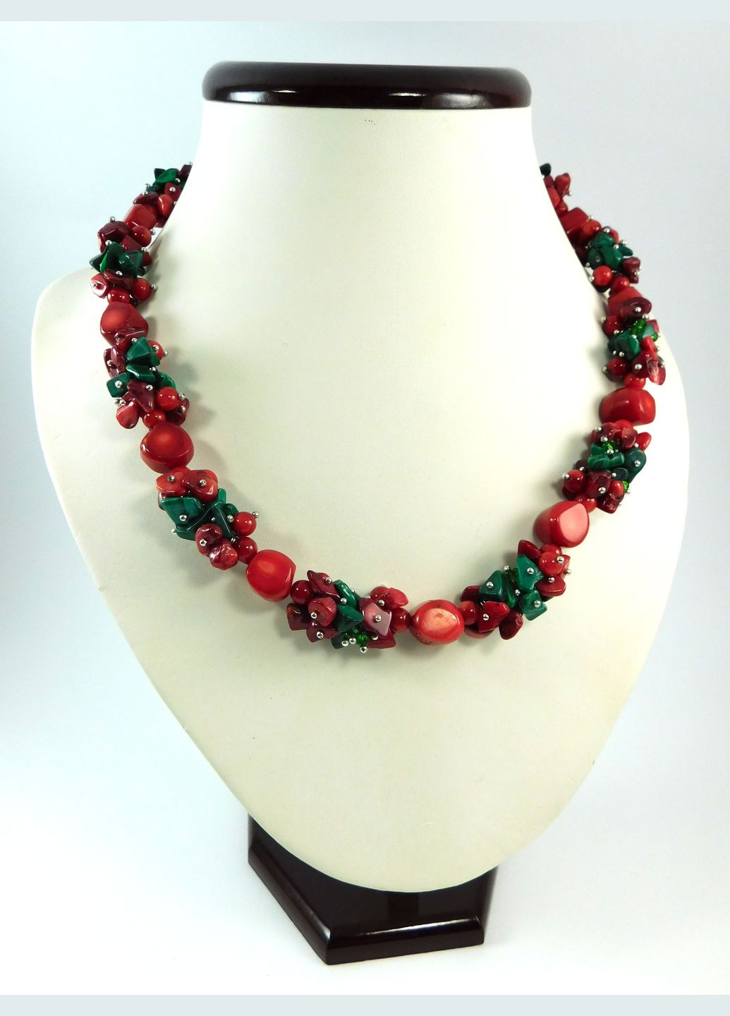 Намисто Корал, Малахіт Fursa fashion (322313313)