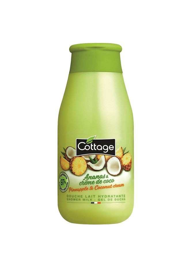 Молочко для душа Pineapple&Coconut увлажняющее, 50 мл Cottage (366578272)