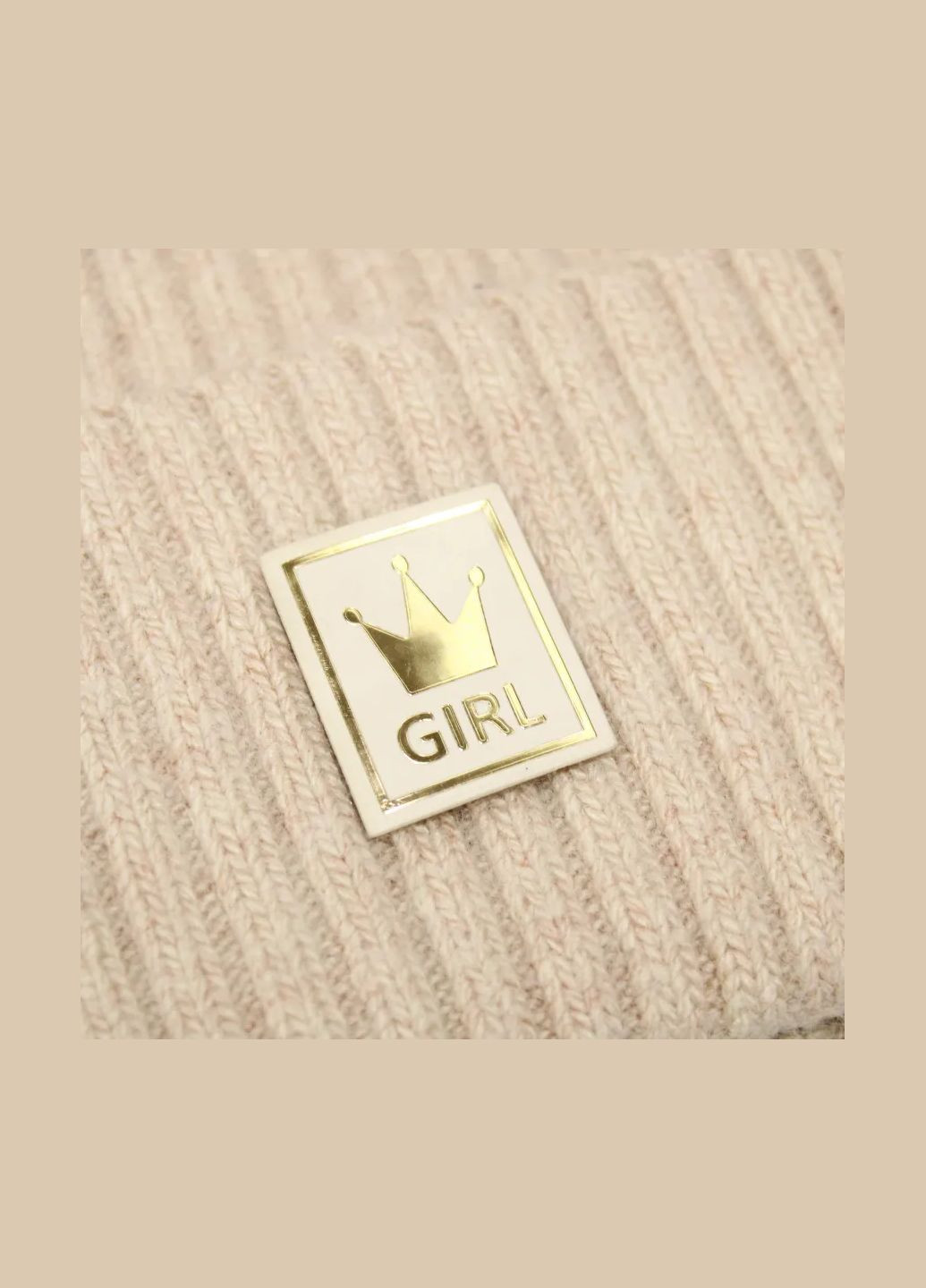 Нашивка "Girl корона" білого кольору з золотом (7740) No Brand (335810846)