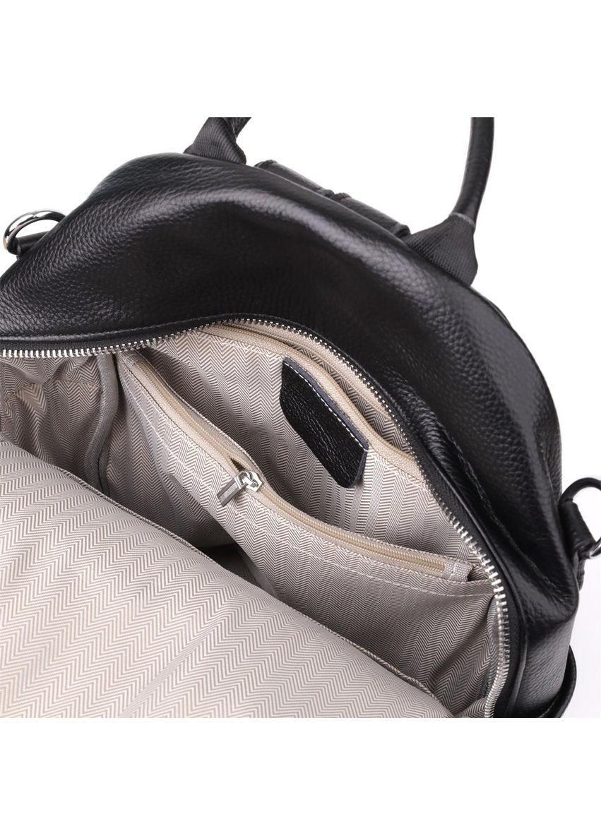 Рюкзак женский из натуральной кожи 10 л городской маленький Черный 39403 Vintage (355884767)