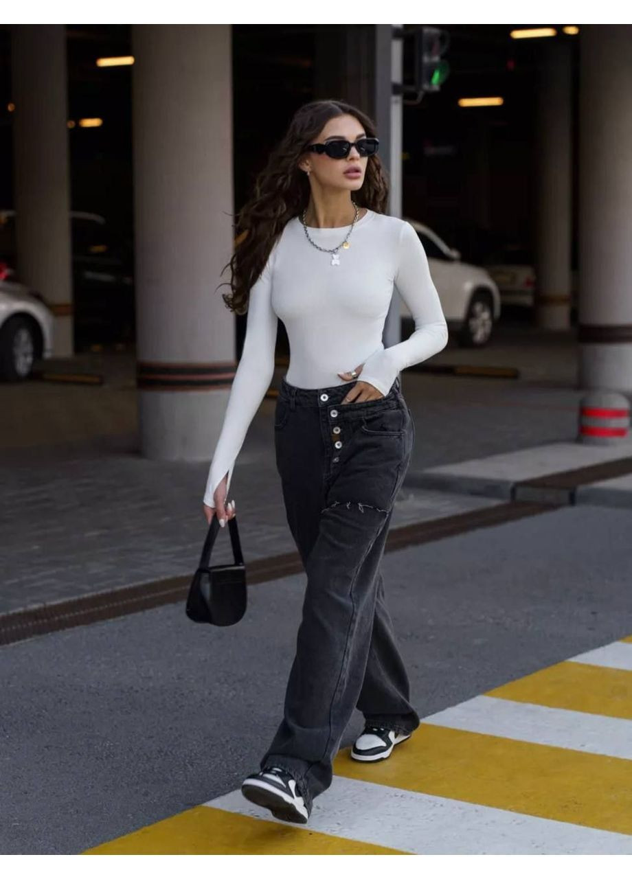 Женский боди длинный рукав под любой лук Nositi (365728641)