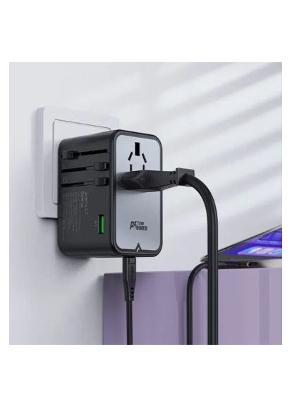 Зарядний пристрій (6974316282495) Acefast 5xUSB 75W (3xUSB-C + 2xUSB-A) Gan Z1 Fast Charger (370014657)