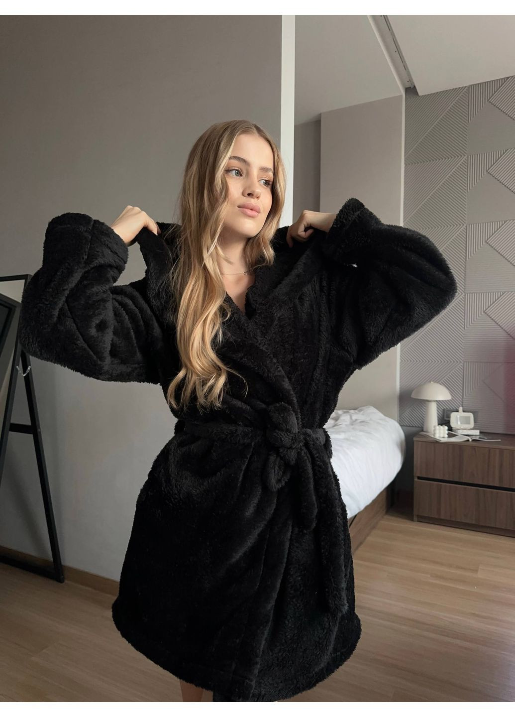 Жіночий махровий халат No Brand Р4960-638 (370143856)