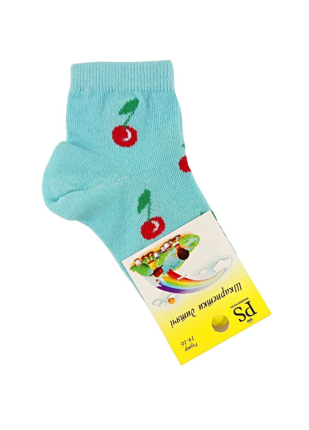 Блакитні шкарпетки дитячі демісезонні преміум ps Premier Socks малюнки (395360828)