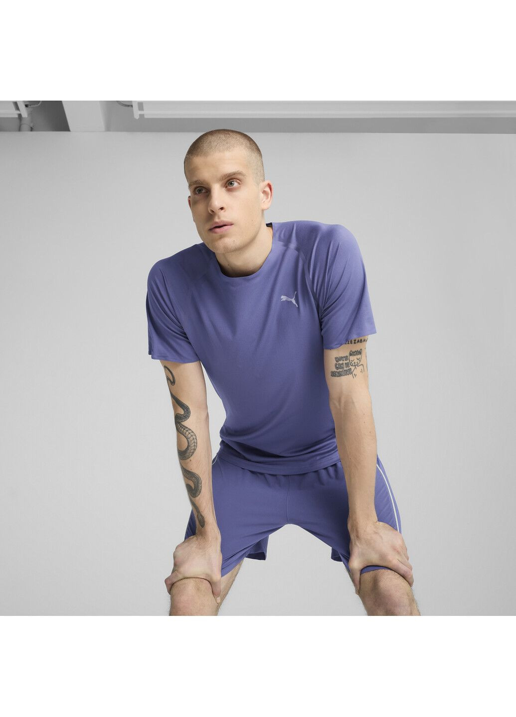 Синя футболка cloudspun running tee men Puma