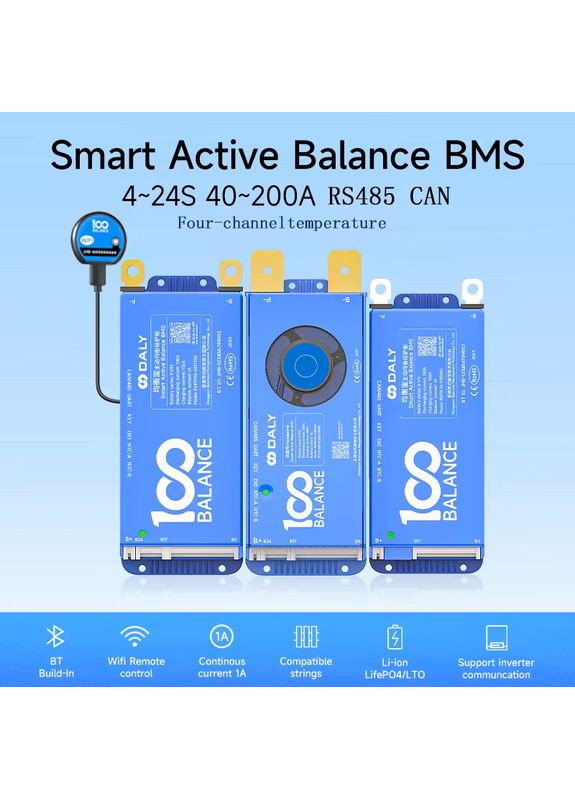Smart BMS 1A Balance 150A 8S-17S Смарт БМС с активным балансиром DaLy (370279552)