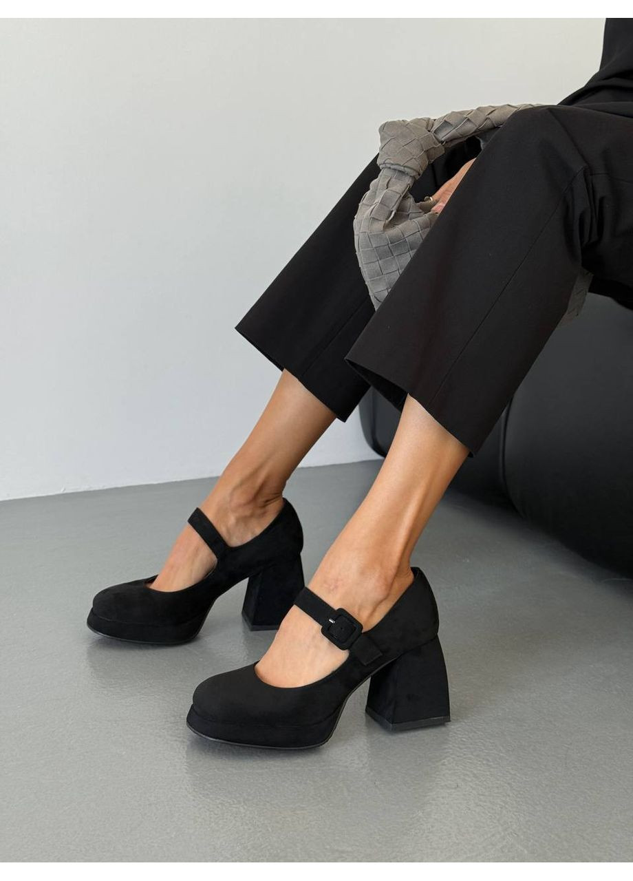 No Brand Стильные женские туфли черный з искусственная замша, — всесезон (362648080)