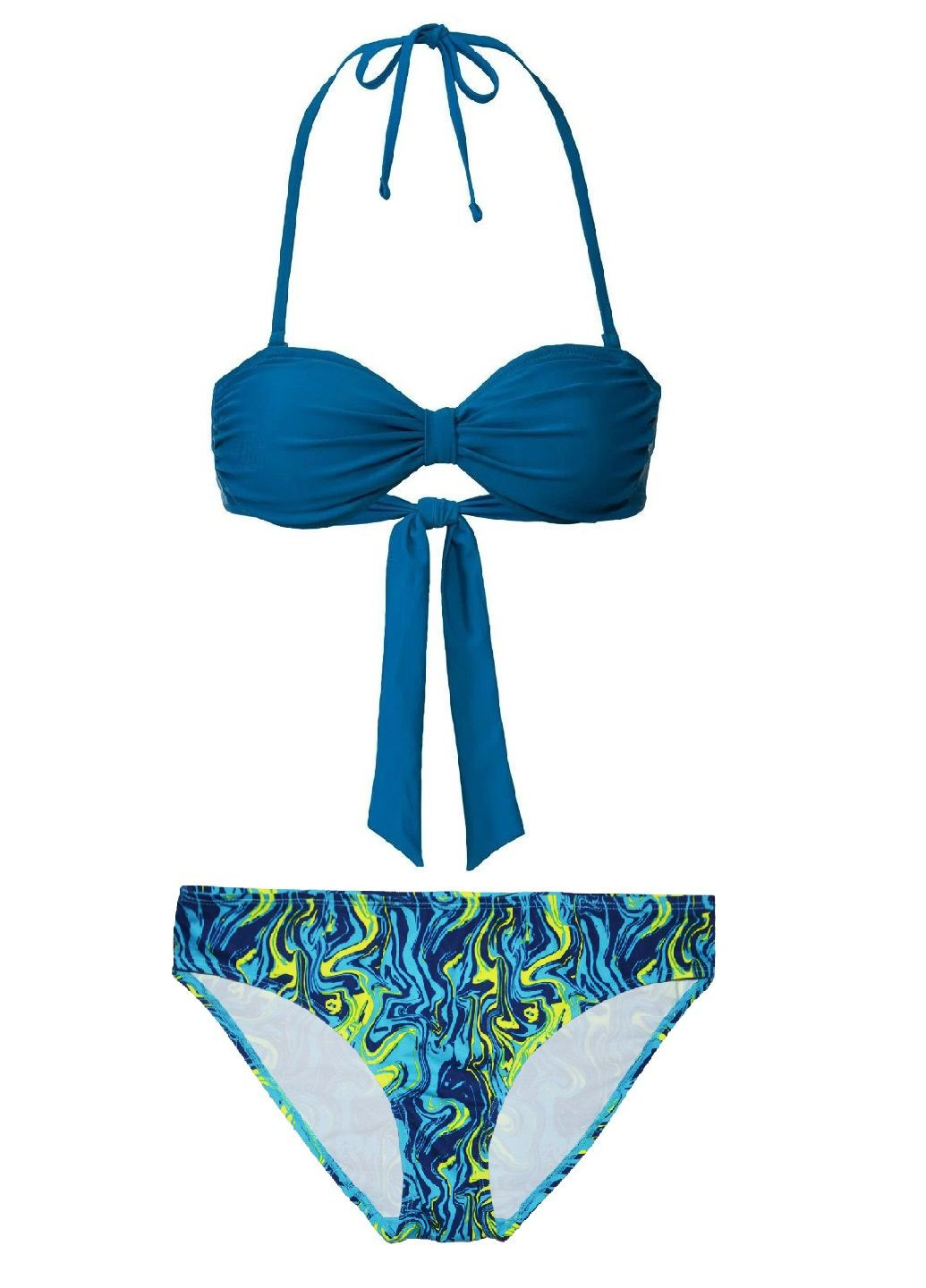 Синий летний купальник раздельный Esmara