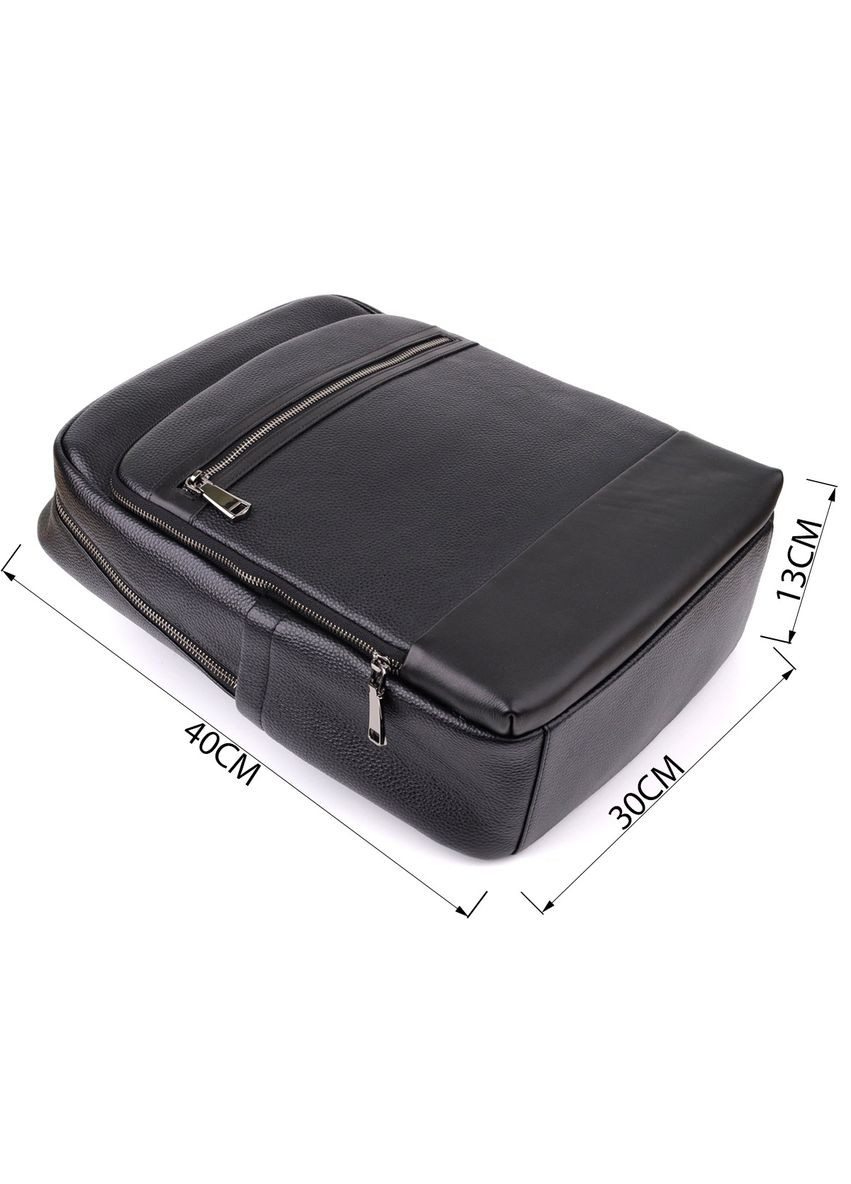 Городской рюкзак унисекс из натуральной кожи 23046 Черный Vintage (361111542)