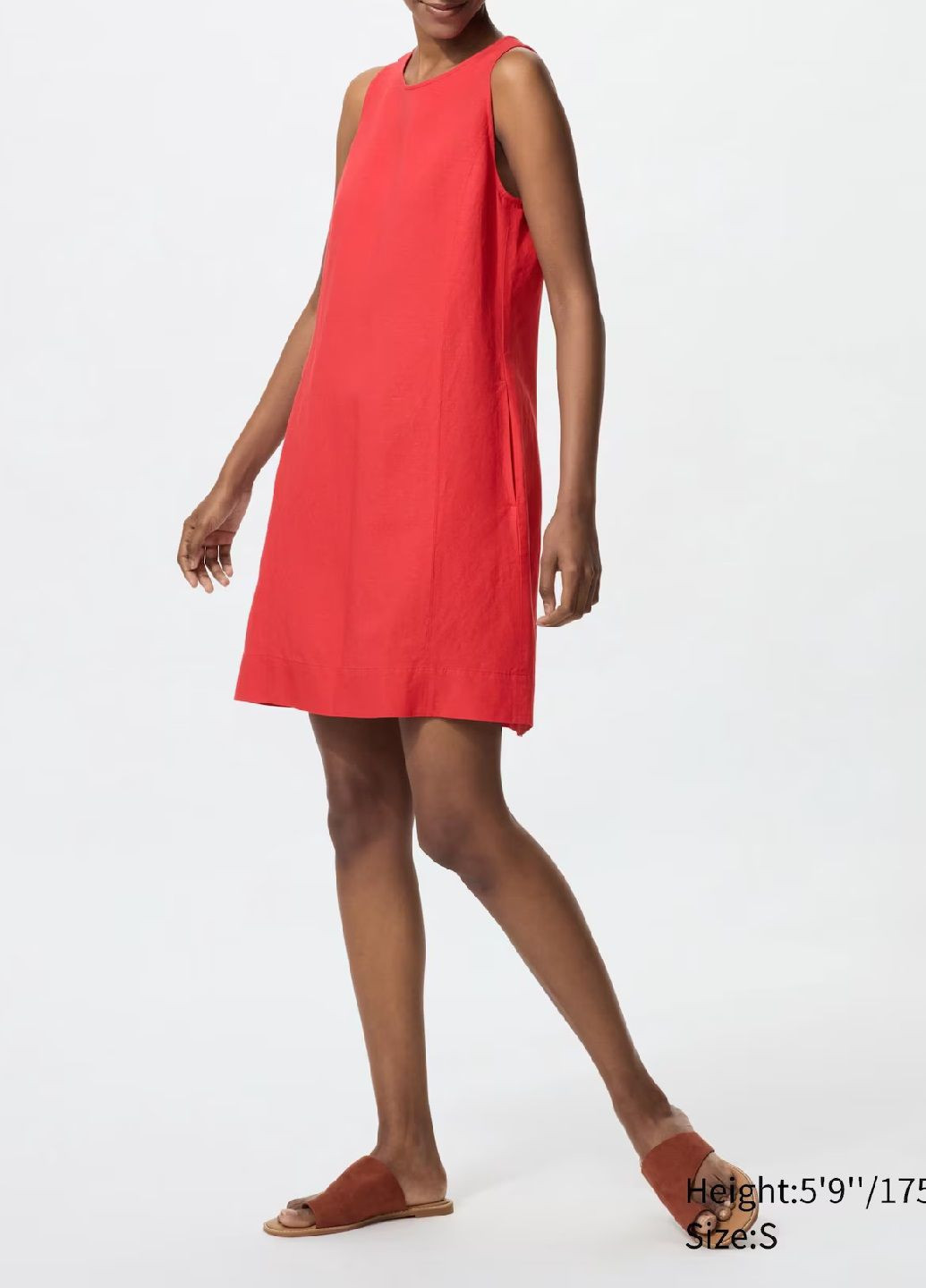 Червона сукня Uniqlo однотонна