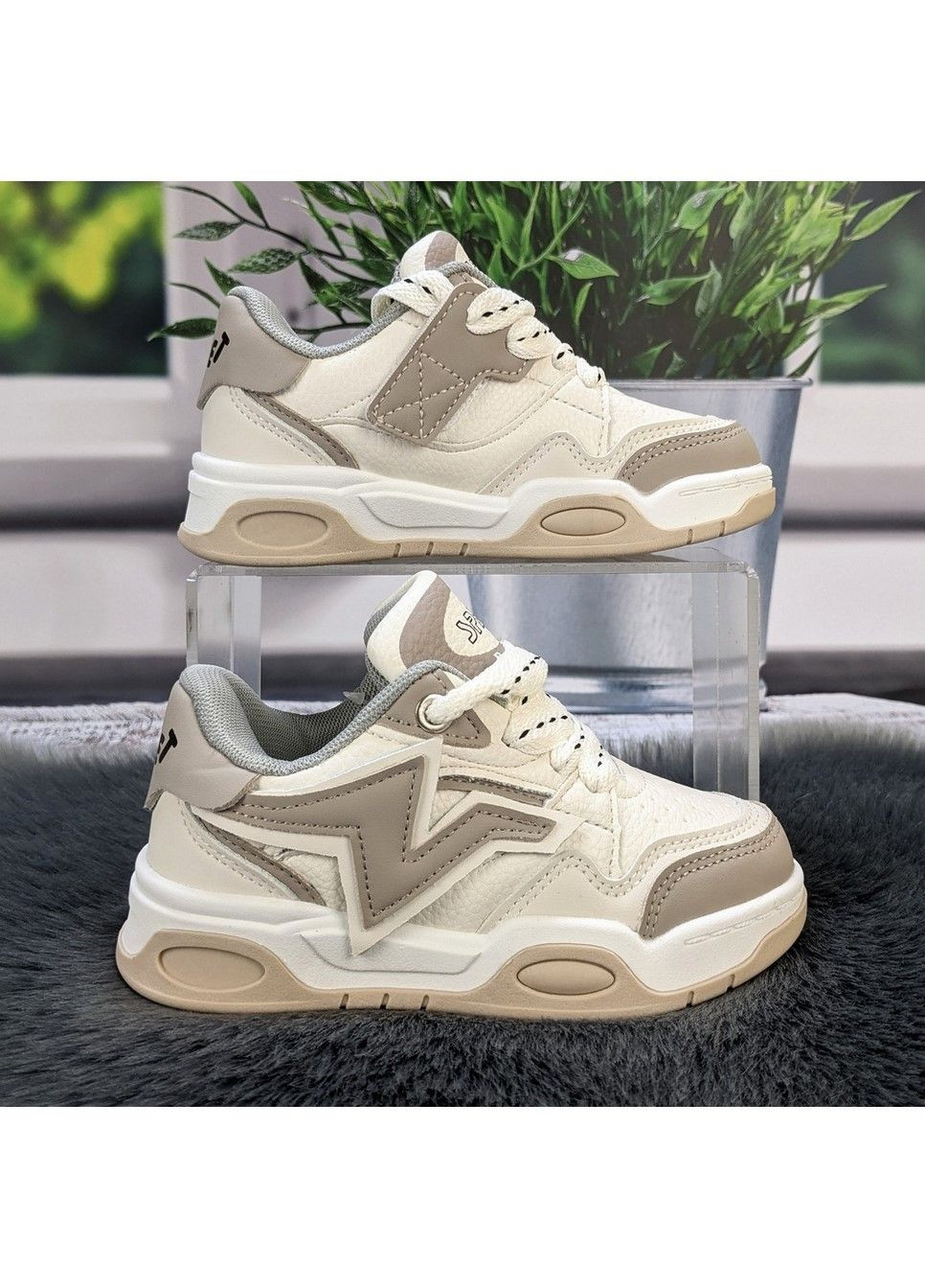 Бежевые демисезонные кроссовки детские для девочки Jong Golf