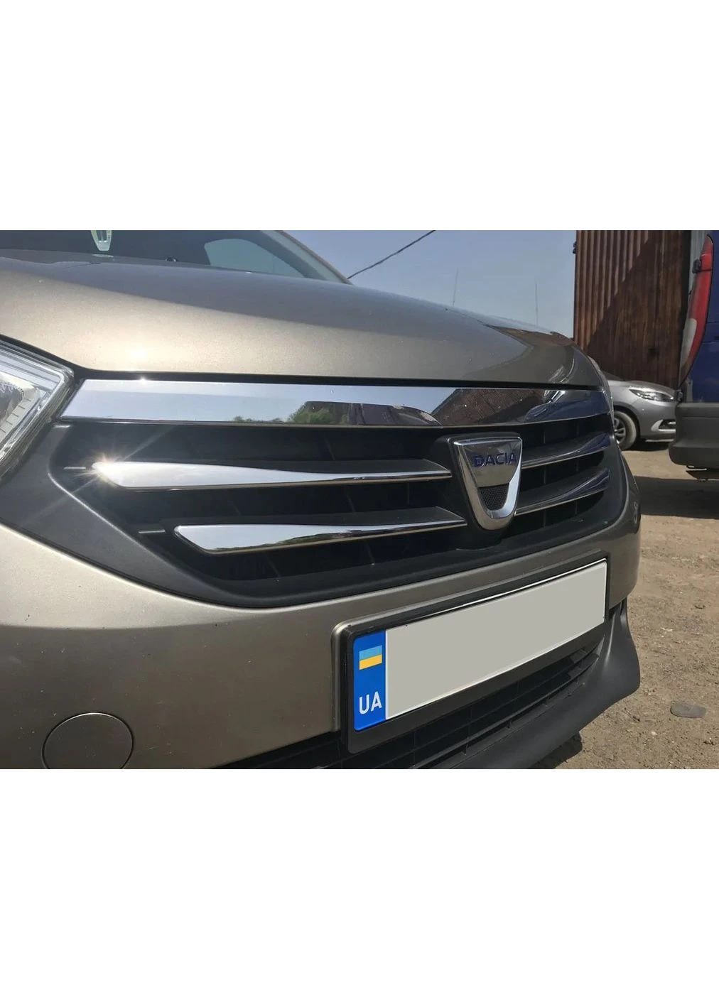 Накладки на решітку (4 шт, нерж.) для Dacia Lodgy 2012-2022 рр No Brand (391765852)