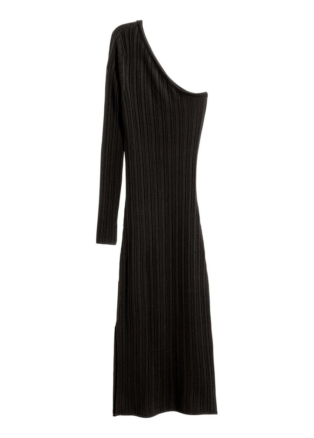 Черное кэжуал платье H&M однотонное