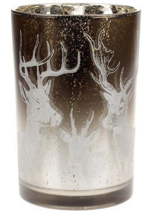Підсвічник скляний "Олені" 12х18см, коричневий Bona (329895052)