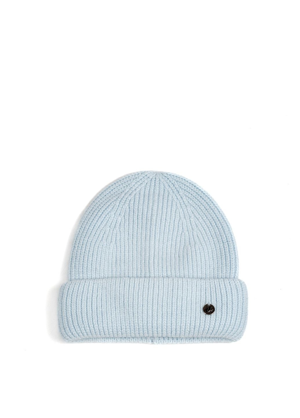 Шапка біні жіноча віскоза з ангорою блакитна МАРІЯ LuckyLOOK 591-936 (322789924)