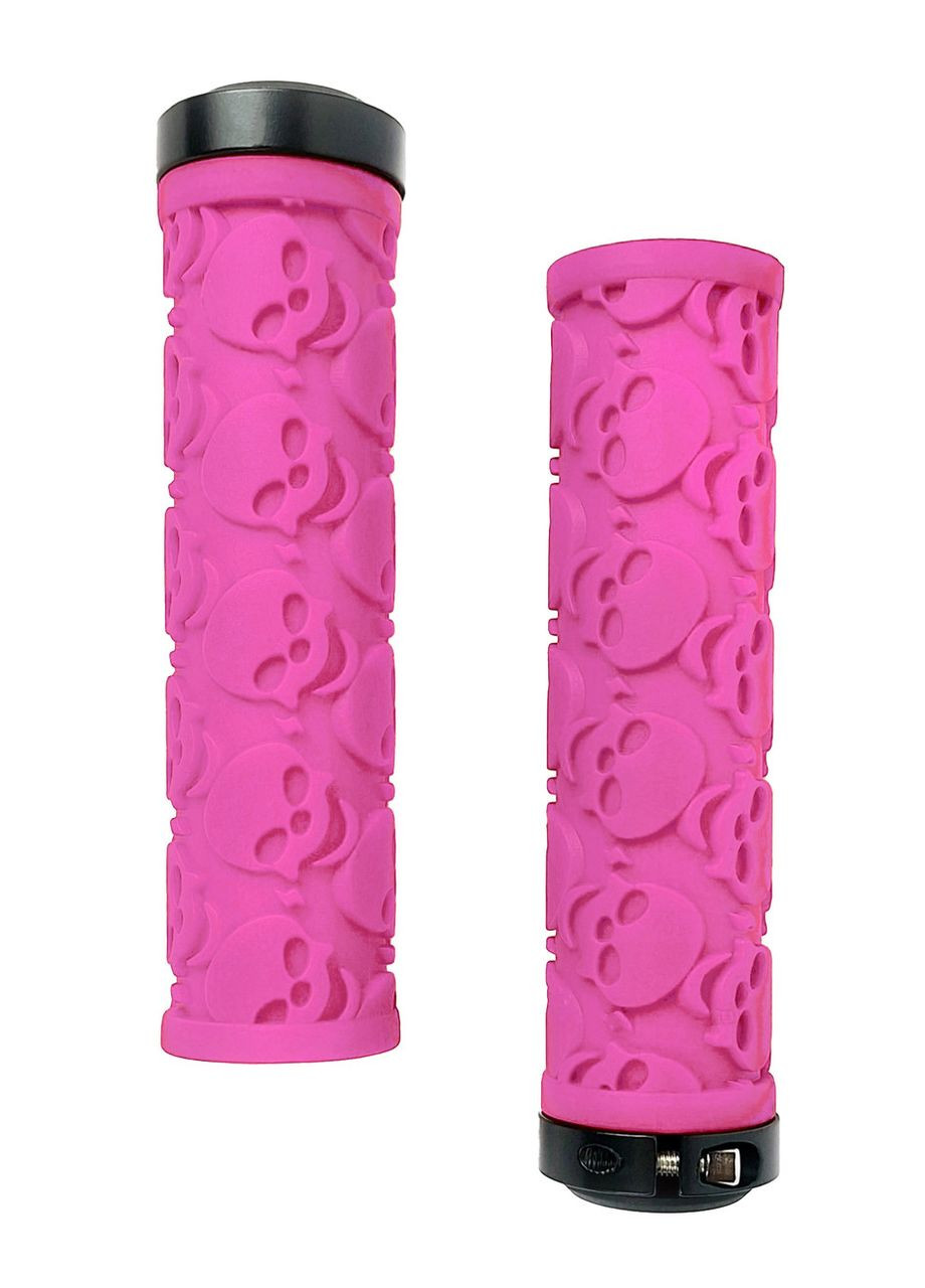 Грипси резинові 125 мм прямі з черепами з ал.замком рожевий (G0001946) No Brand (355802692)