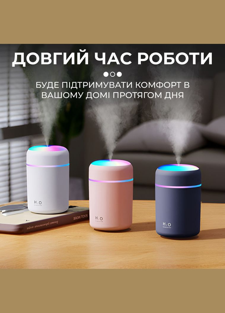 Увлажнитель воздуха H2O Humidifier USB 300ml Увлажнитель очиститель воздуха Happy Life (301198771)