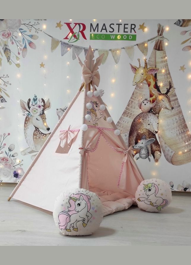 Вігвам БОН БОН Веселі єдинороги на пудрі. Повний комплект! No Brand (316221737)