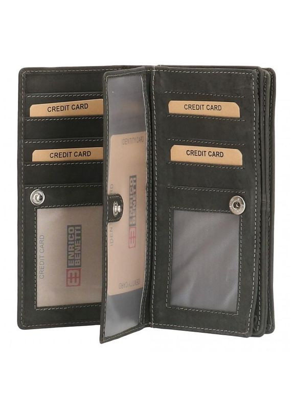 Портмоне LEATHER Black с отдел. на молнии (Eb67014 001) Enrico Benetti (324265270)