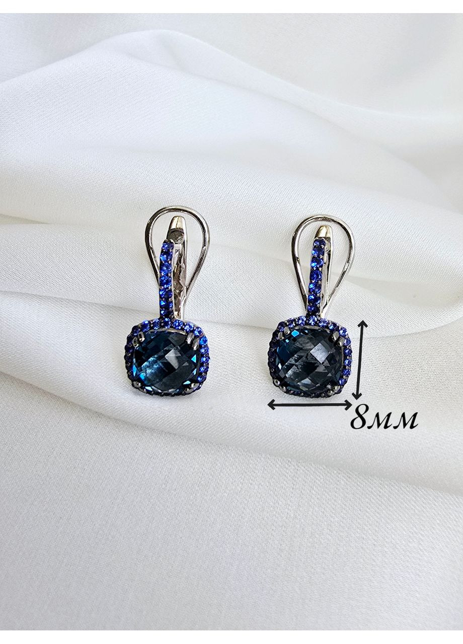 Сережки біле золото з топазами і цирконієм SOVA 2191068102-4с SOVA jewelry house (354700208)