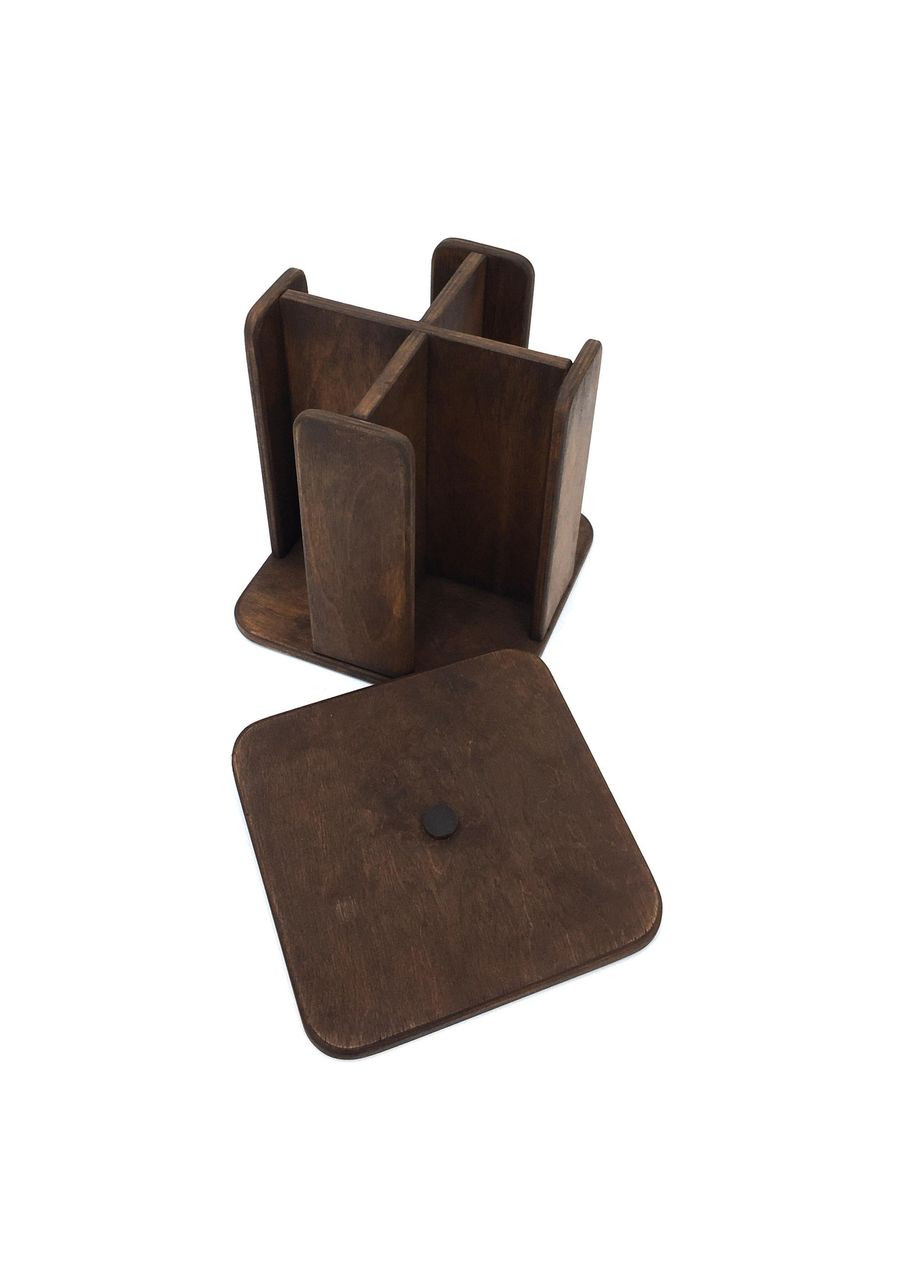 Органайзер одноразових стаканів з дерева Кліст 225 капучино (ЧАЙ-221009) No Brand (327849373)