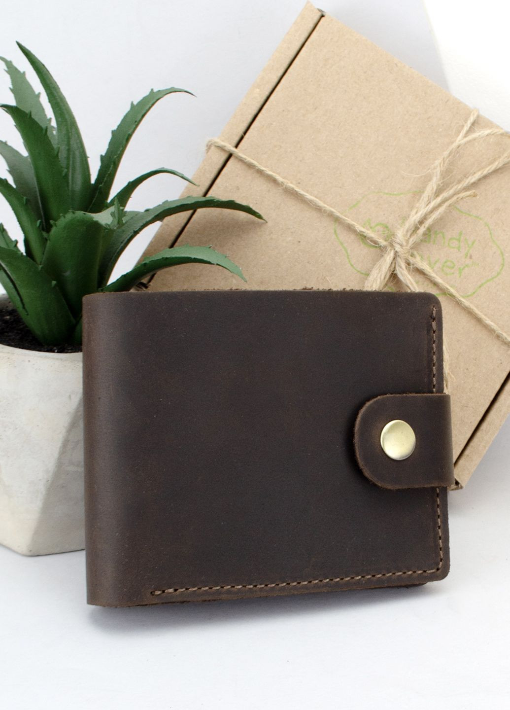 Подарочный набор мужской №41 (коричневый) ремень, портмоне, обложка, ключница HandyCover (302211507)