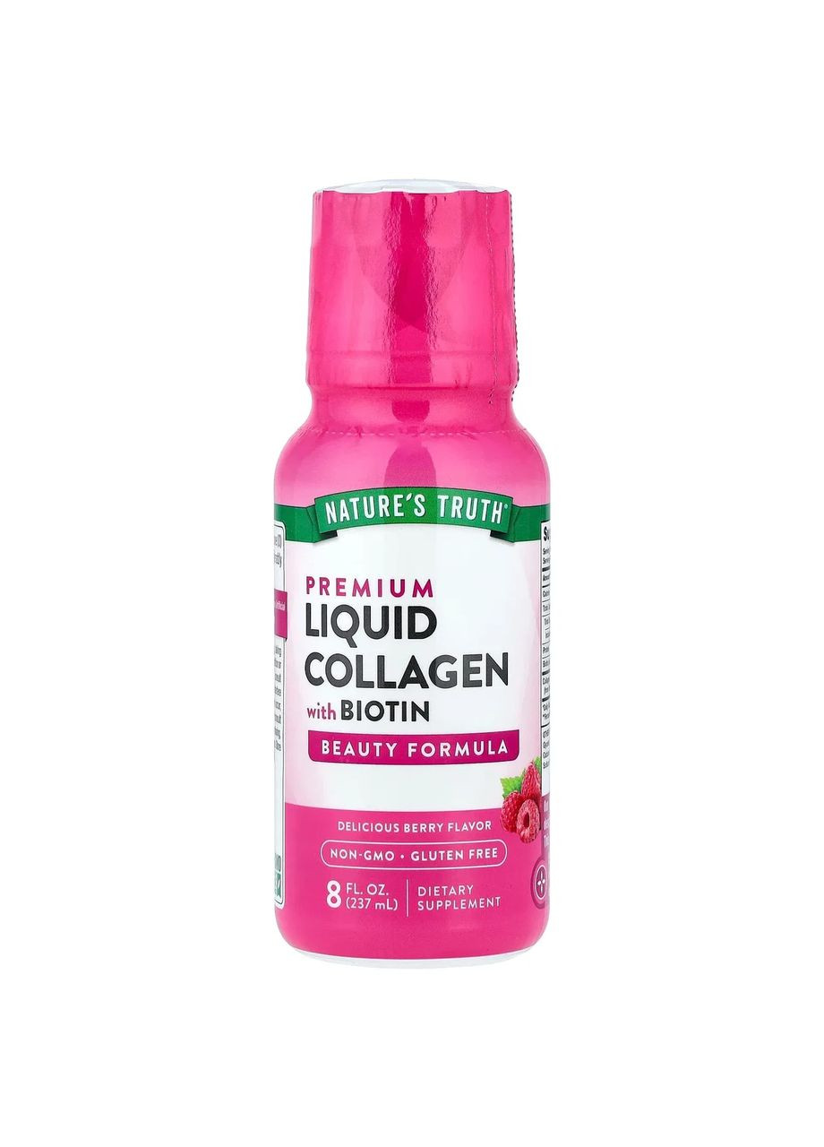 Коллаген, Liquid Collagen,, с аминокислотным белком и биотином, вкус ягод, 237 мл Nature's Truth (367960009)