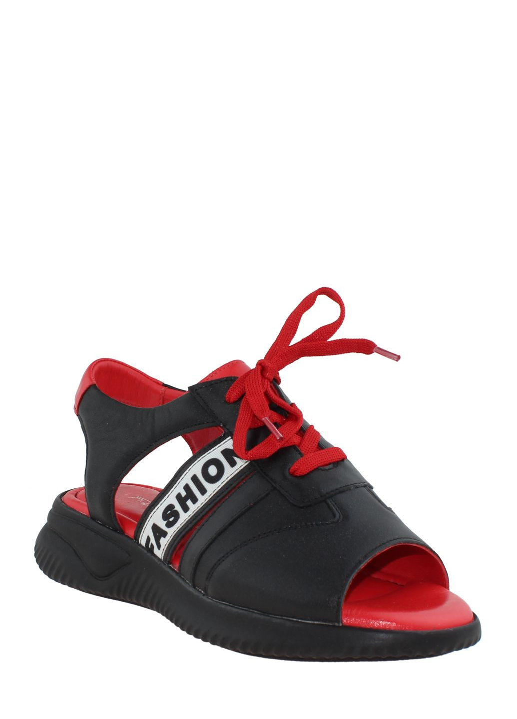 Босоніжки A.Fradinski 1110 Чорний-Червоний Anna Fradinski (294079057)