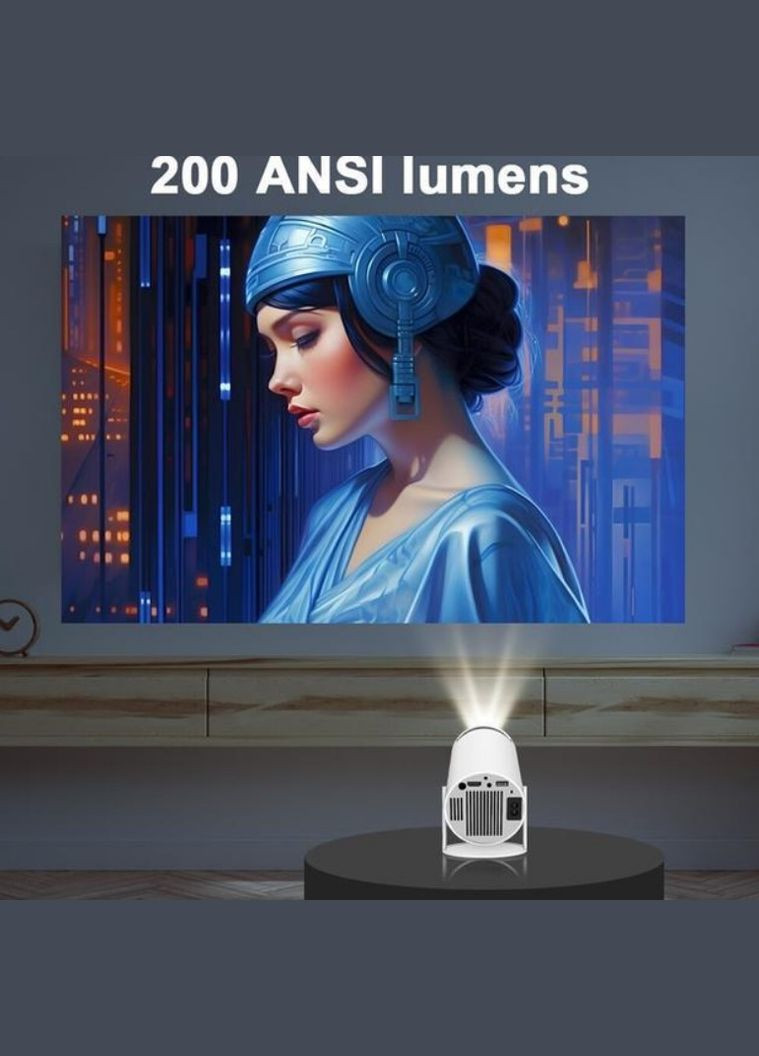 Мини-проектор HY300 с WiFi и Bluetooth для фильмов и презентаций с пультом белый (2390000008) No Brand (340912474)