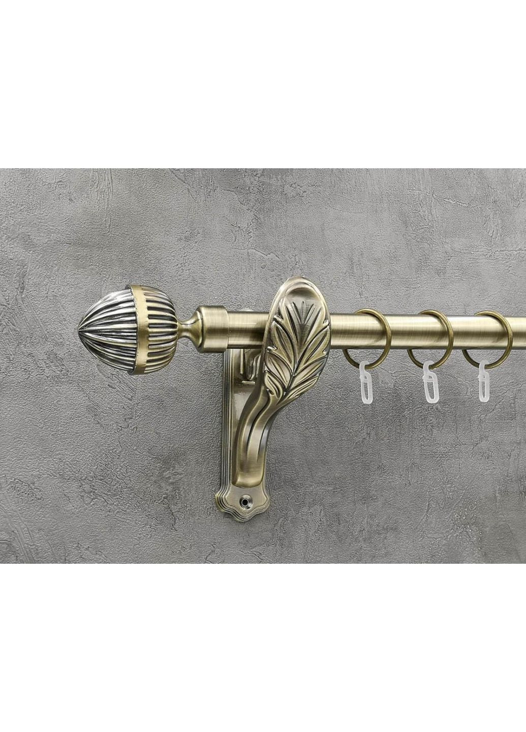 Карниз Одеон гладка штанга одинарний ретро 25 мм 160 см Антик Quadrum (352781457)