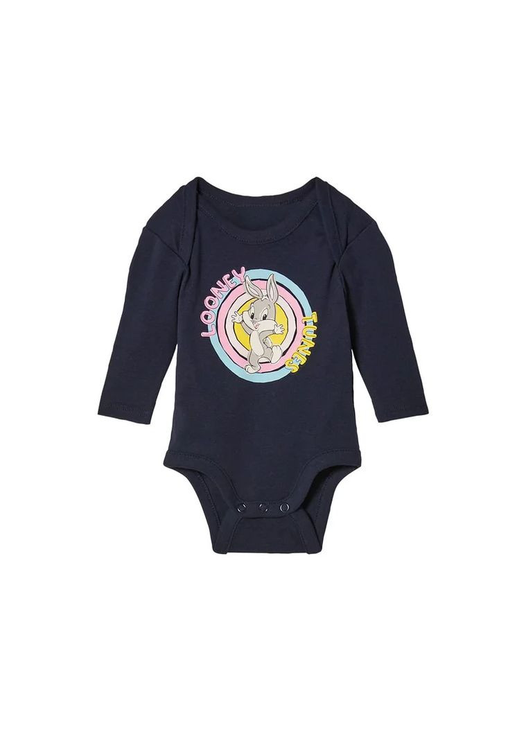 Боді на довгий рукав (К-кт 2шт) 468578_2310-6 Looney Tunes темно-синій 74-80см Lupilu (337177432)