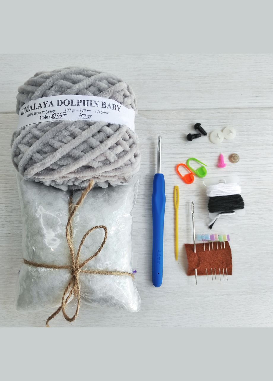 Набір для в'язання котика (світло сірий) Hand Made (302317160)