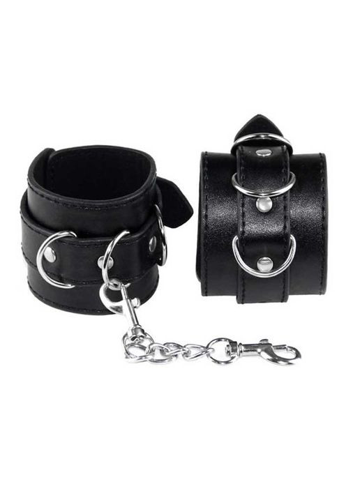 БДСМ шкіряні чорні наручники - Садо-мазо No Brand (368893223)