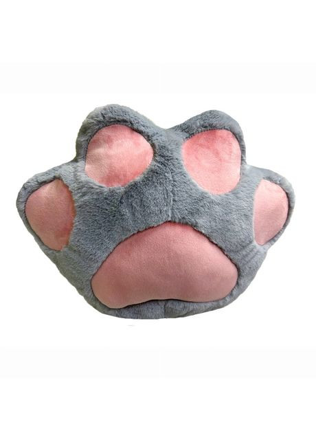 М'яка іграшка Лапка сіра з рожевим 40 см (2050000326660/5) MeriToys (367060781)