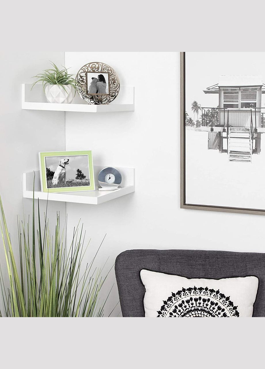 Угловая настенная полка из дерева Харабакоа зефир (УНП-000720) No Brand (328080750)