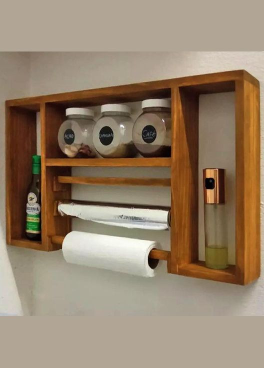 Держатель для бумажных полотенец из дерева Ильда охра (ДКП-014804) No Brand (327866946)