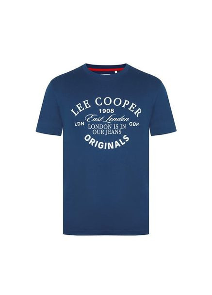 Темно-синяя мужская футболка Lee Cooper
