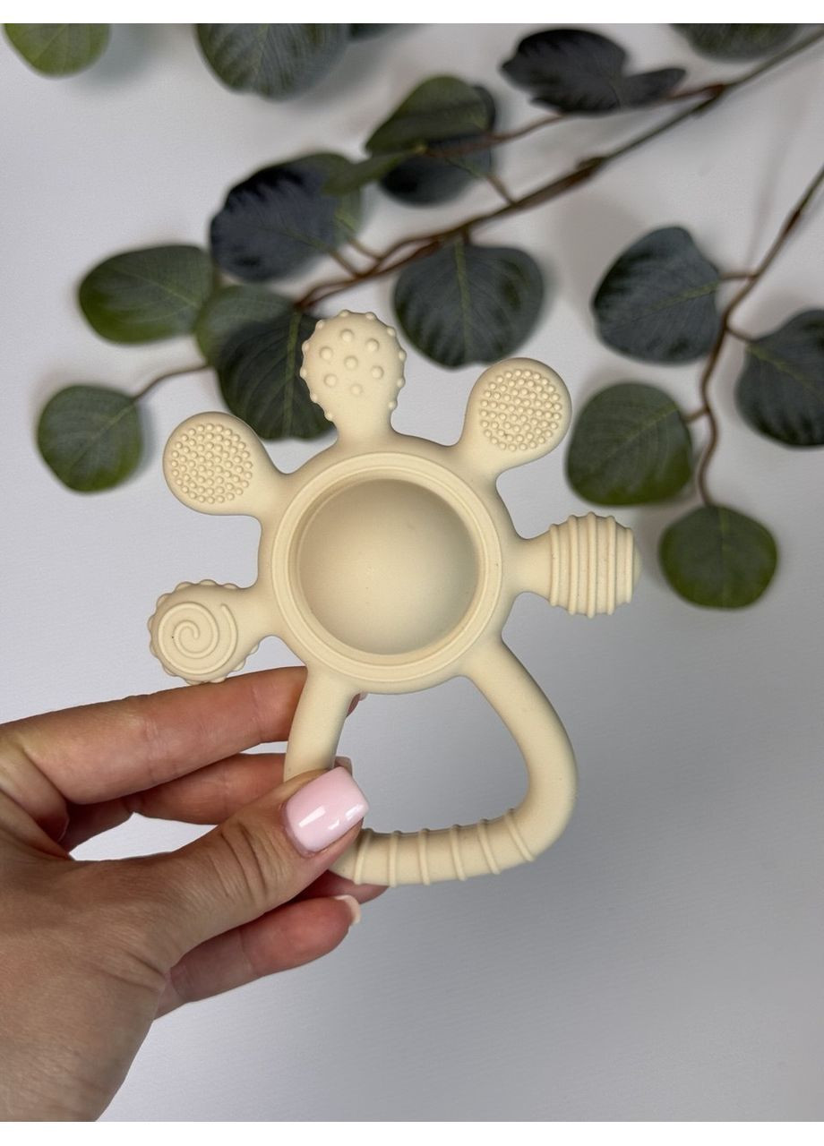 Погремушка-грызунец розовый бегемот No Brand (364274784)