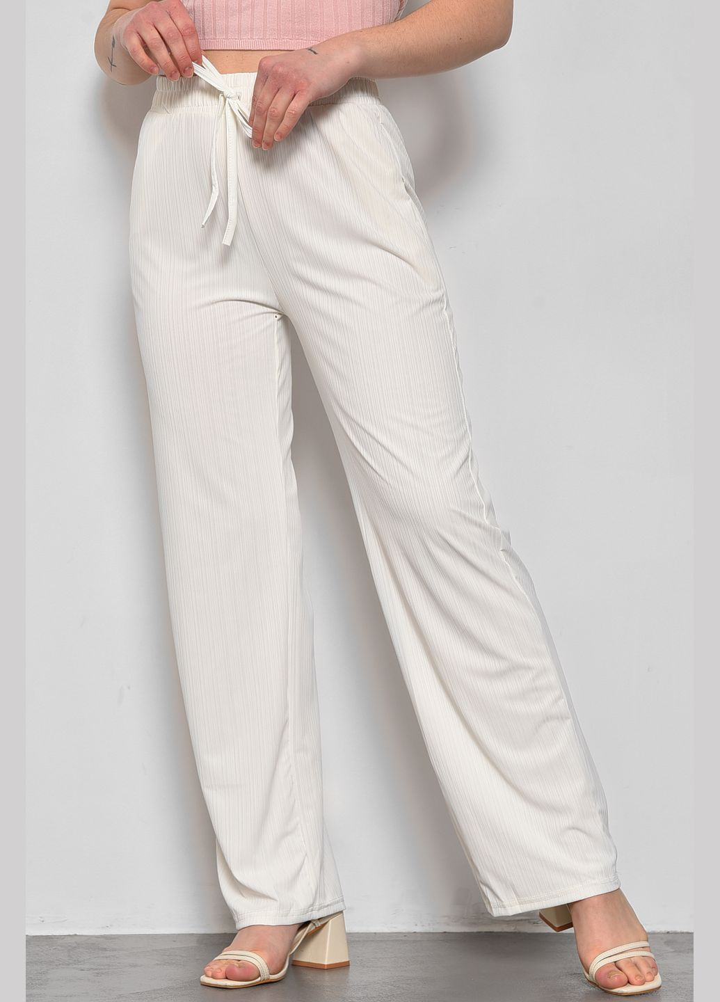 Белые спортивные летние карго брюки Let's Shop