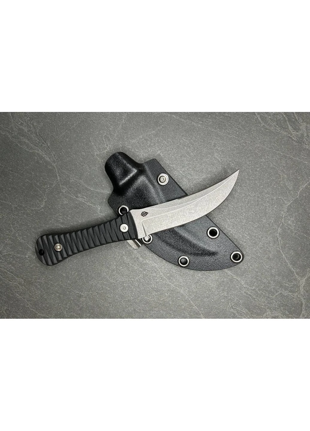 EDC ніж Джамбія Стоунвош Knives сталь 1.4116 фіксований з MOLLE чохлом Blade Brothers (382819729)