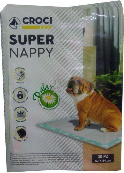 Пелюшки для собак SUPER NAPPY Daisy з ароматом ромашки 57х54 см, 30 штук (213128) Croci (278308149)