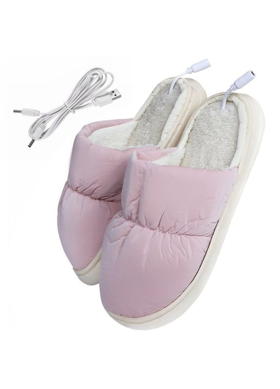 Домашні жіночі капці A-230 Pink кімнатні з підігрівом теплі 12 шт. Lesko (360505280)