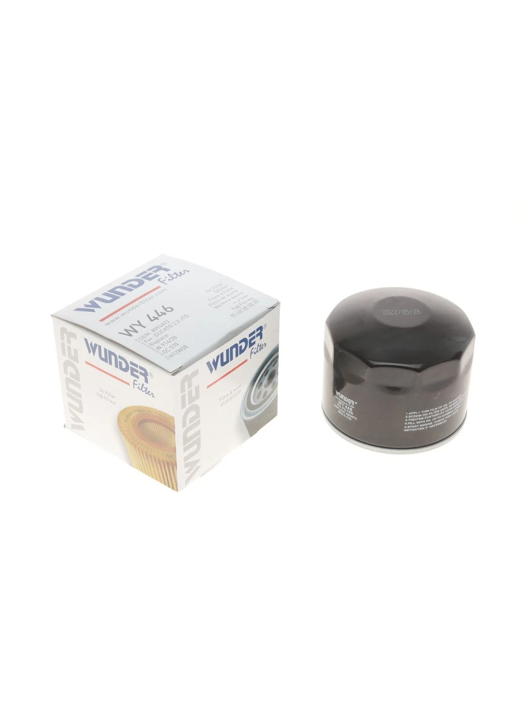 Фільтр масляний Fiat Ducato 2.3JTD 06 WY 446 UA63 Wunder Filter (360952245)