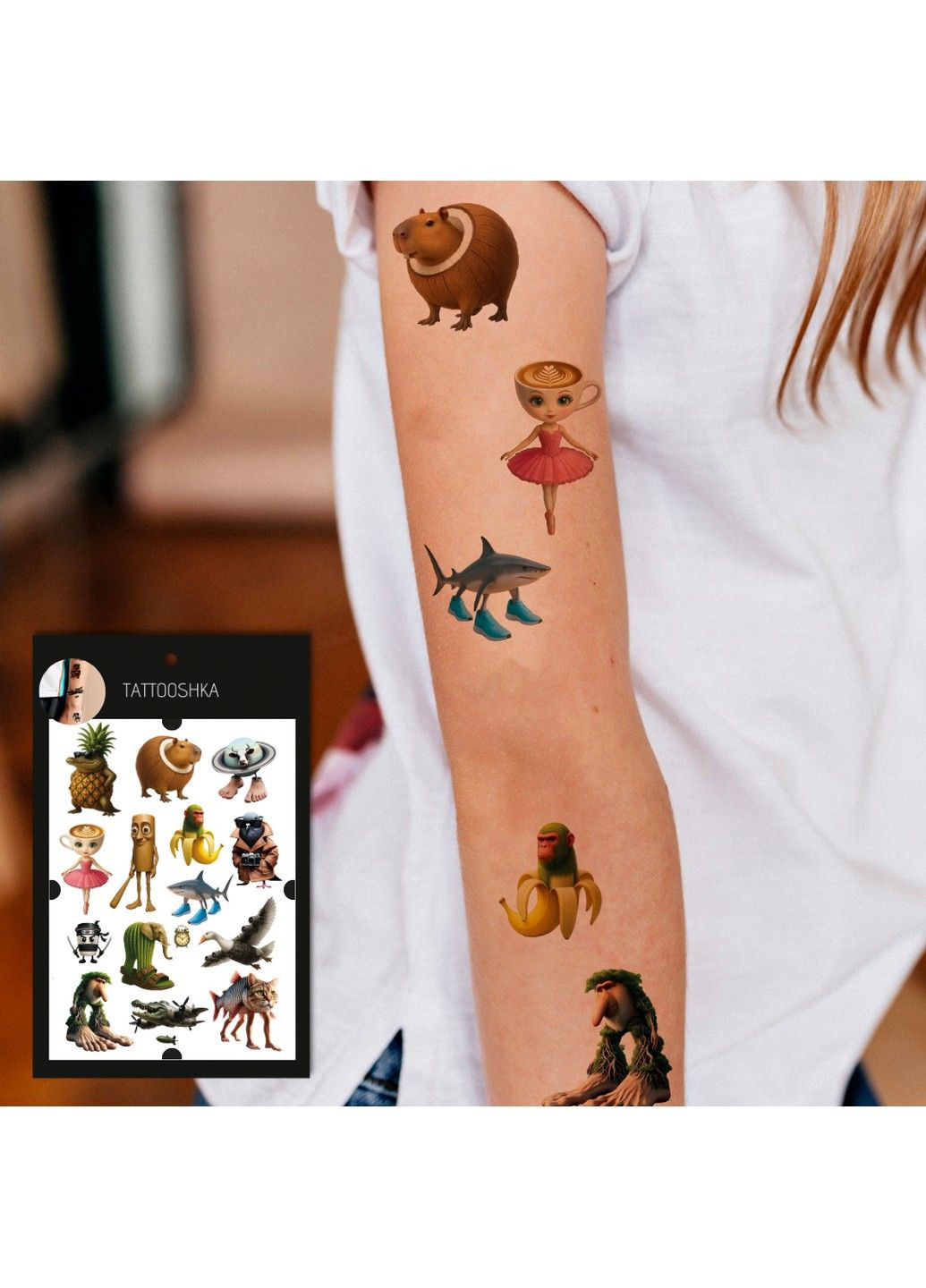 Тату набор "Ballerina Cappuccina mix" Tattooshka (340474404)