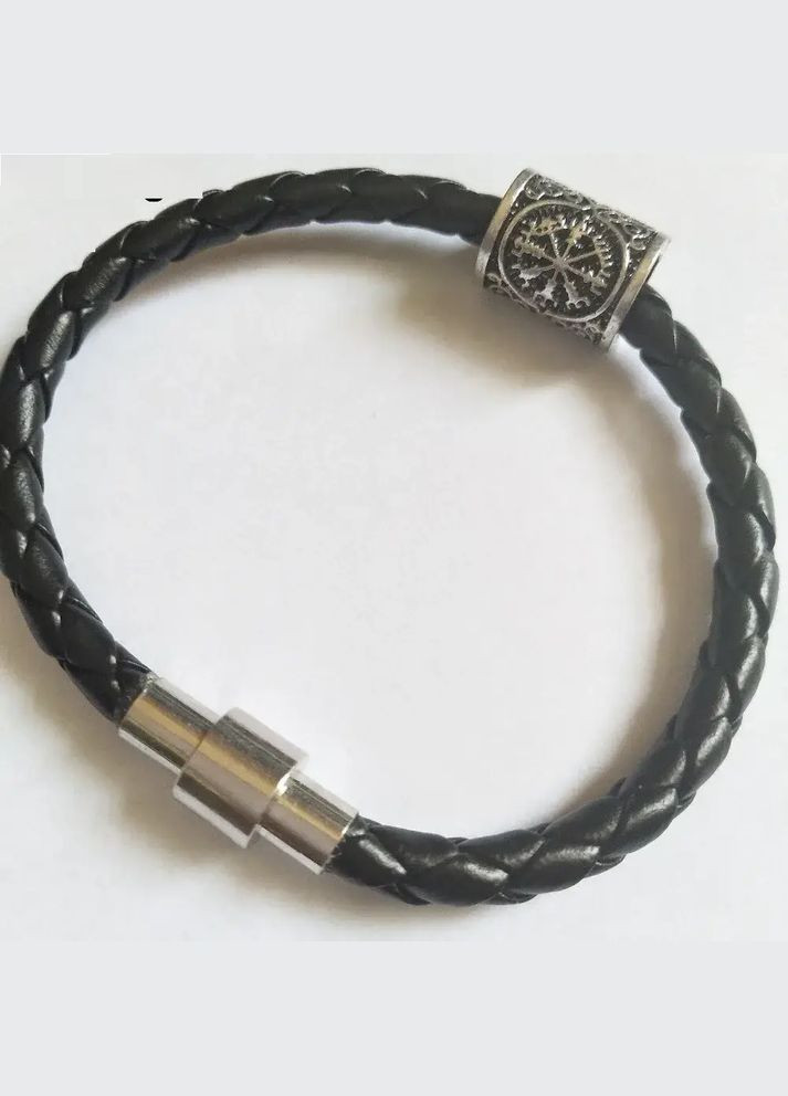 Кожаный браслет Вегвизир шлем ужаса Рунический компас амулет оберег из викингов Vegvisir No Brand (340275879)