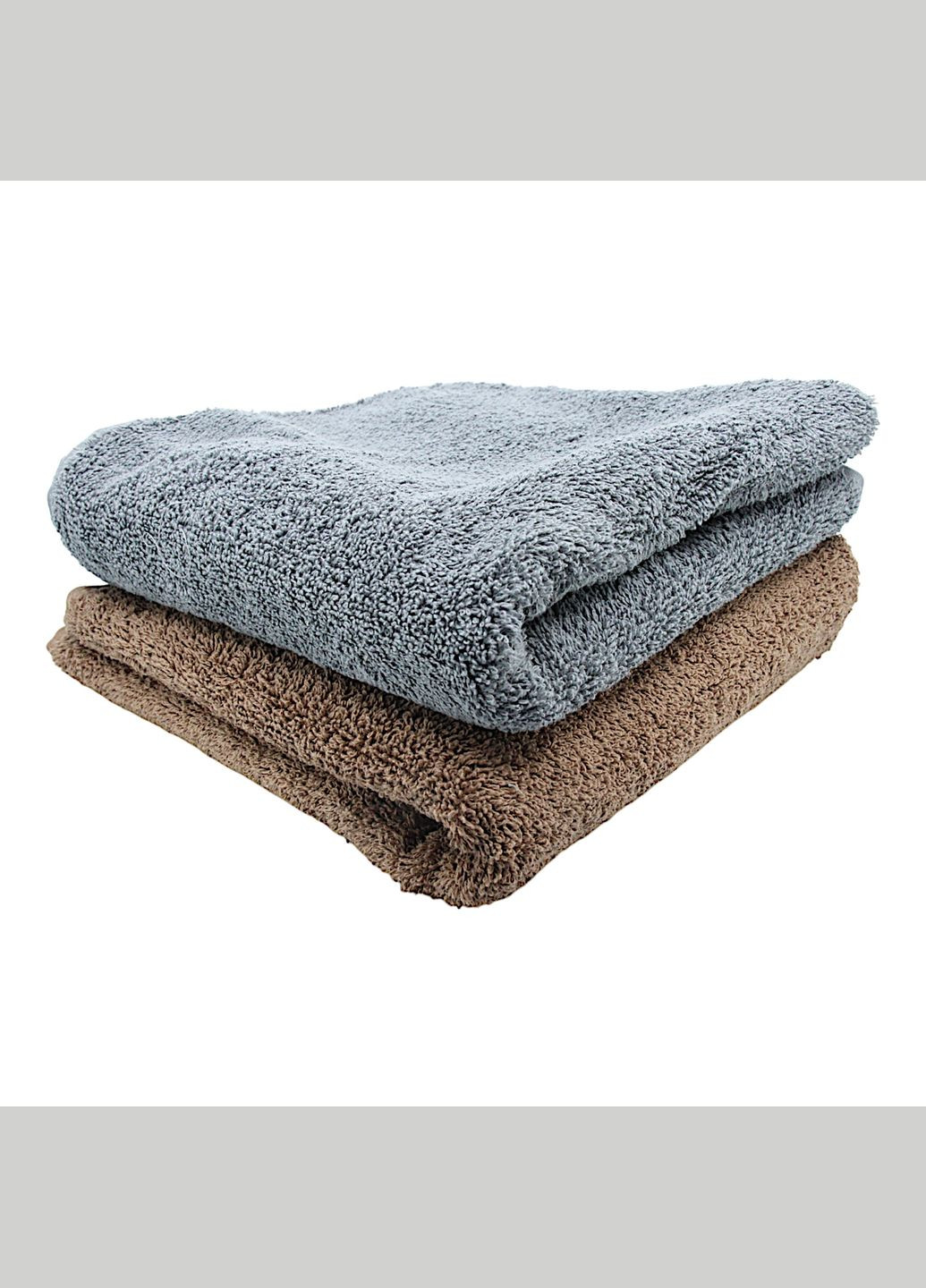 Полотенце для лица махровое коричневое 50*90 см Neven серый